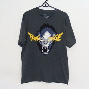 Mens Overwatch Primal Rage Shirt Large Gray Loot Crate Winston Graphic Top